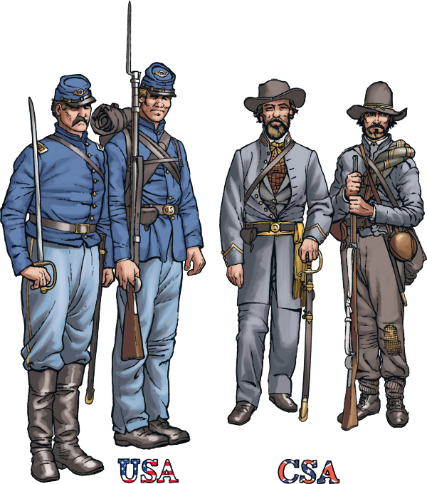 Confederate And Union Uniform 92